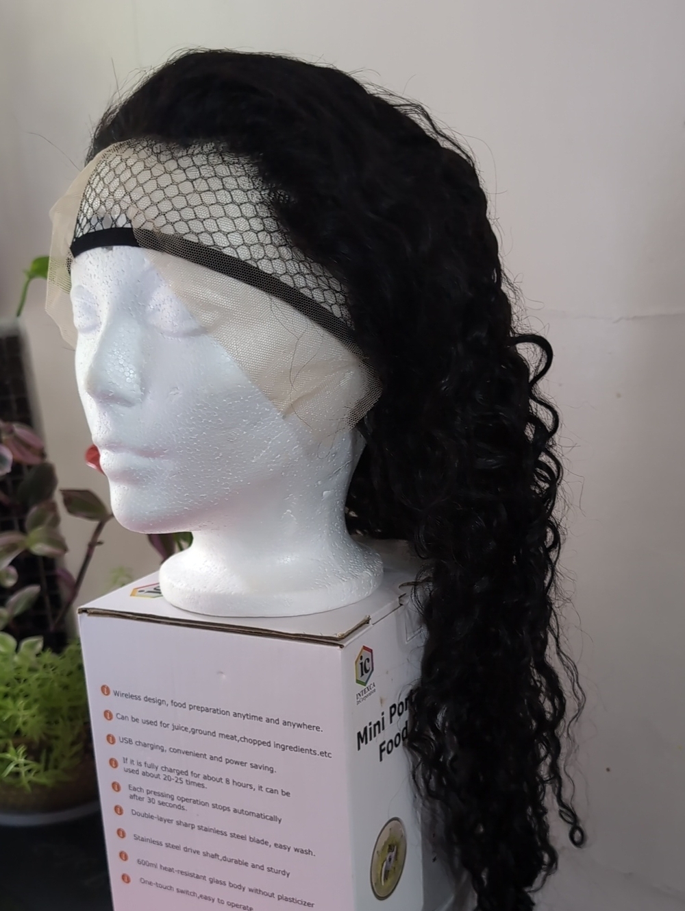 Black Curly Lace Front Wig - Classic Natural Look